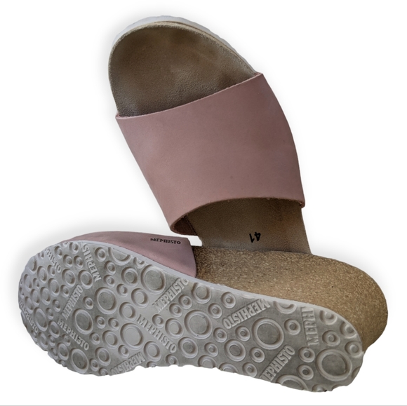 Mephisto Lisane Air-Relax slide wedge slip on sandals blush pink open toe - Picture 14 of 16